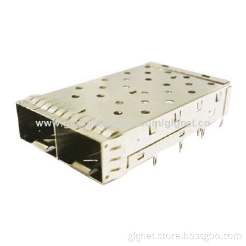 SFP+ Connector, 1 x 2 Shell Press Fit Type with Spring